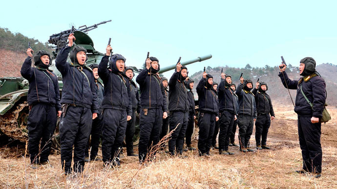 North Korean soldiers attend military drills in this picture released by the North's official KCNA news agency in Pyongyang March 20, 2013.(Reuters / KCNA)