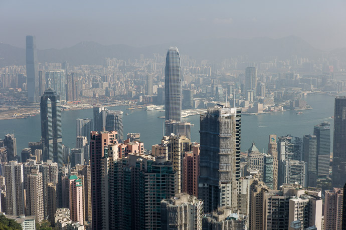 This picture taken on February 1, 2013 shows the city's skyline in Hong Kong. (AFP Photo)