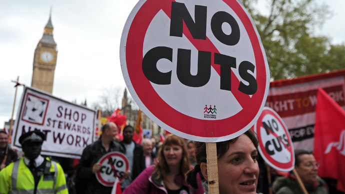 Striking public sector workers march in protest through central London (AFP Photo)