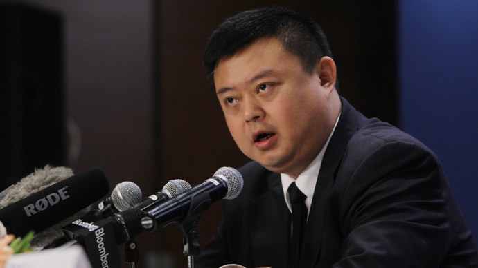 Wang Jing, HKND Group chairman, answers a question at a news conference in Beijing, June 25, 2013. (Reuters/Jason Lee)