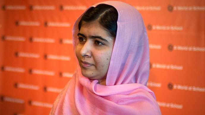 Malala Yousafzai, the Pakistani girl who was shot on a school bus by the Taliban last October for campaigning on the education of girls, is seen at a news conference convened by 'A World at School' in New York September 23, 2013.(Reuters / Adrees Latif)