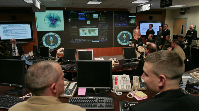 The Threat Operations Center inside the National Security Agency (NSA) (AFP Photo)