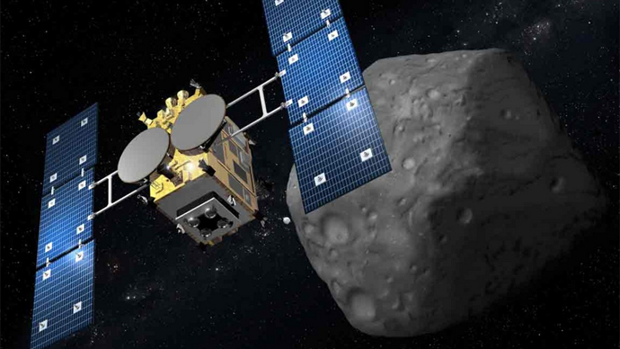 In 2013 the Japanese Aerospace Exploration Agency are sending the space probe, Hayabusa 2, on a long journey to an asteroid named 1999 JU3 (Image by Japan Aerospace Exploration Agency)