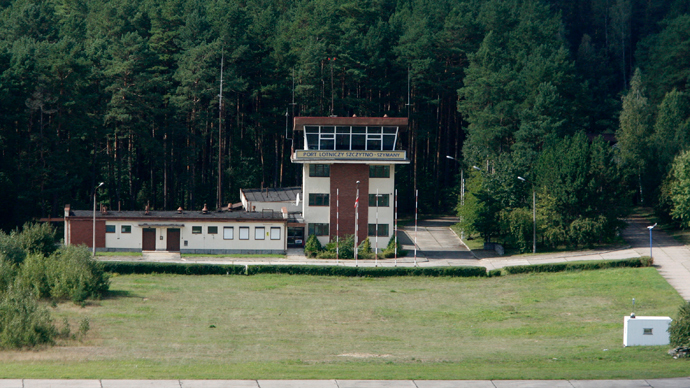 An aerial view shows a watch tower of an airport in Szymany, close to Szczytno in northeastern Poland, September 9, 2008. It was identified as a potential site which the CIA used to transfer Al-Qaeda suspects to a nearby prison. (Reuters / Kacper Pempel)
