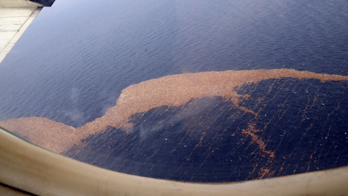 Debris floats in the Pacific Ocean off the east coast of Japan, in this U.S. Navy handout photo dated March 14, 2011. (Reuters/U.S. Navy/Mass Communication Specialist Seaman Steve White)
