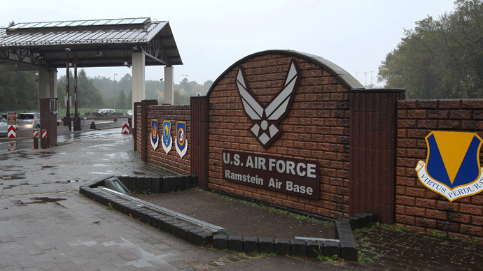 The entrance to the US Airbase is pictured in Ramstein, southern German (AFP Photo / Daniel Roland) 