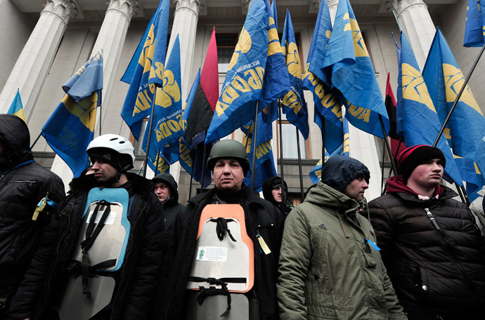 Kiovassa 27. helmikuuta 2014.  (AFP Photo / Louisa Gouliamaki)