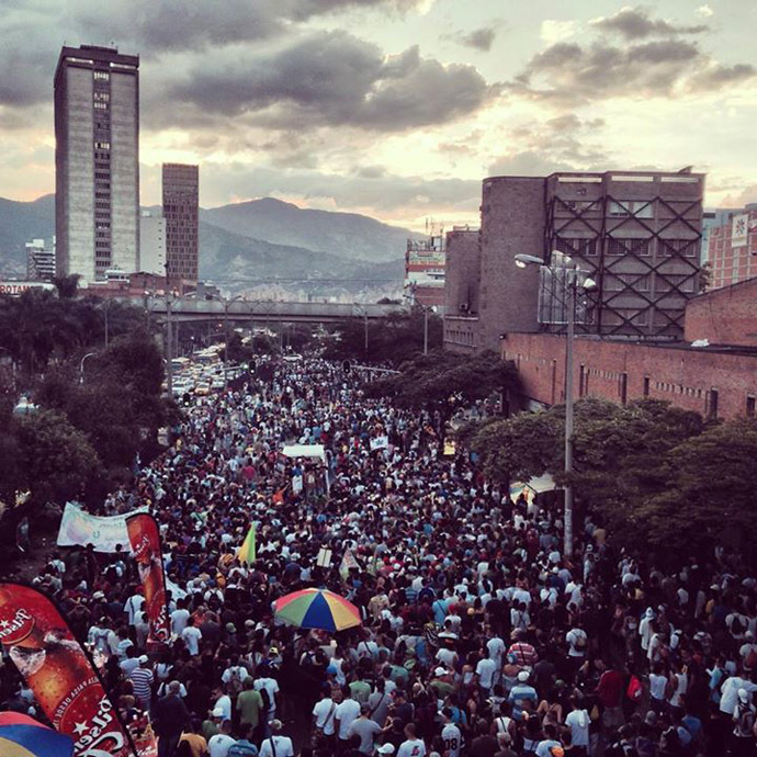 Medellin, Colombia. May 3, 2014. (Photo from facebook.com/GlobalMarihuanaMarch)