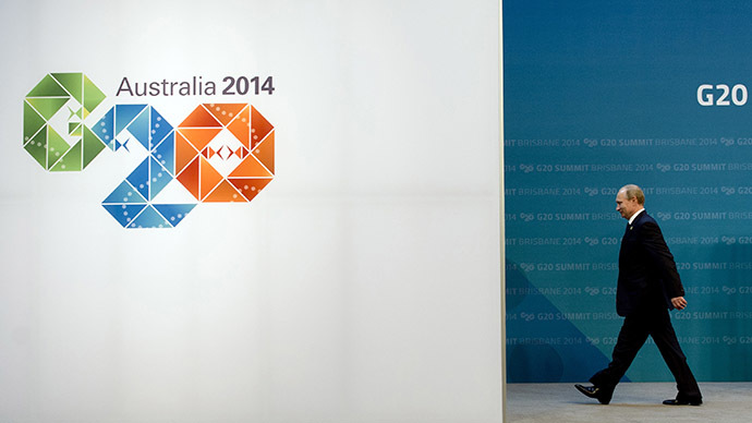 O presidente russo Vladimir Putin † chega para a Cimeira do G20 em Brisbane em 15 de novembro de 2014. (Foto: AFP / Alain Jocard)