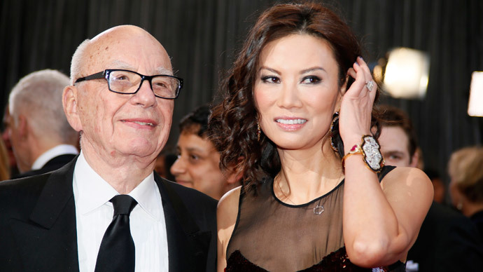 Rupert Murdoch, chairman and CEO of News Corporation, with ex-wife Wendi Deng.(Reuters / Lucy Nicholson)