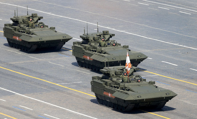 Infantry fighting vehicles with the Armata Universal Combat Platforms at the military parade to mark the 70th anniversary of Victory in the 1941-1945 Great Patriotic War. (RIA Novosti/Anton Denisov)
