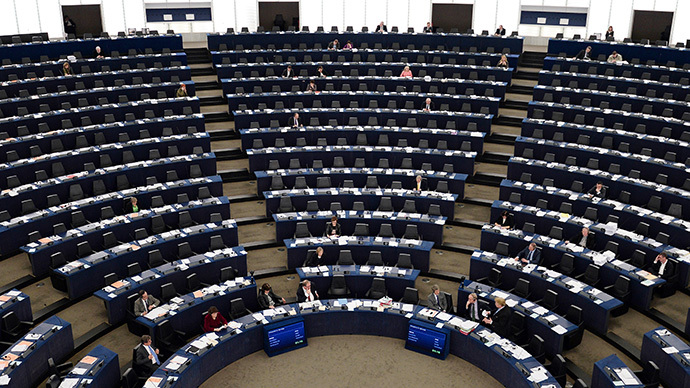 Members of the European Parliament attend a debate on the situation in Ukraine in Strasbourg (AFP Photo / Frederick Florin)