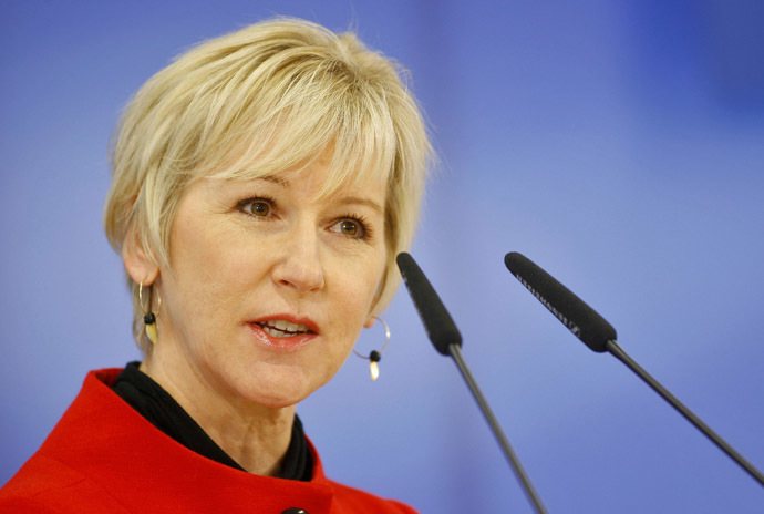 Margot Wallström, the Swedish foreign minister (Reuters/Srdjan Zivulovic)